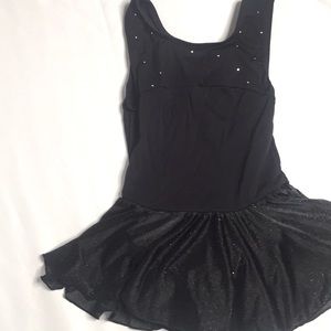A girls Black gymnastics leotard